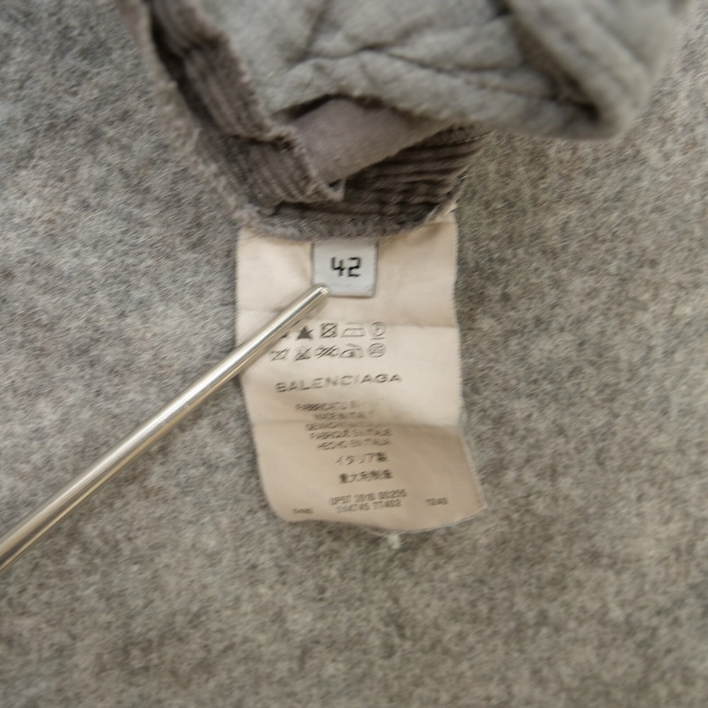 Balenciaga Pants Womens 10 Gray 42 Corduroy Mid Rise Zip Fly Ankle Zip - Picture 4 of 12